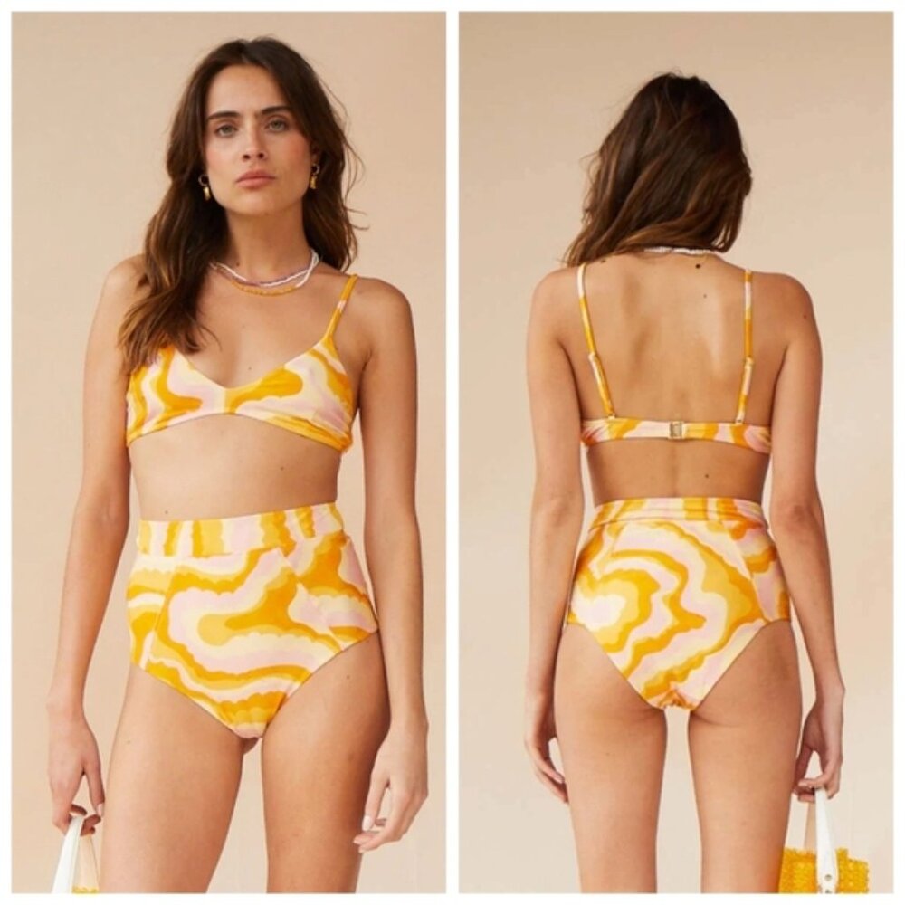 Suboo - Cloud Scoop Bikini Top - Cloud Print Size S NWOT